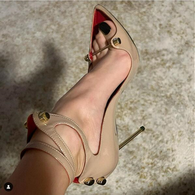 Women'S Shoes Hands Free - 10cm Metal High Heel Sandals,Women Pumps,Hand