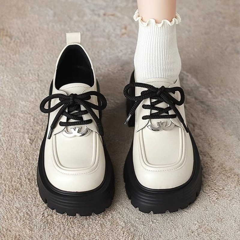 Oxford Lace Up Women - Women White Platform Oxford Shoes Round