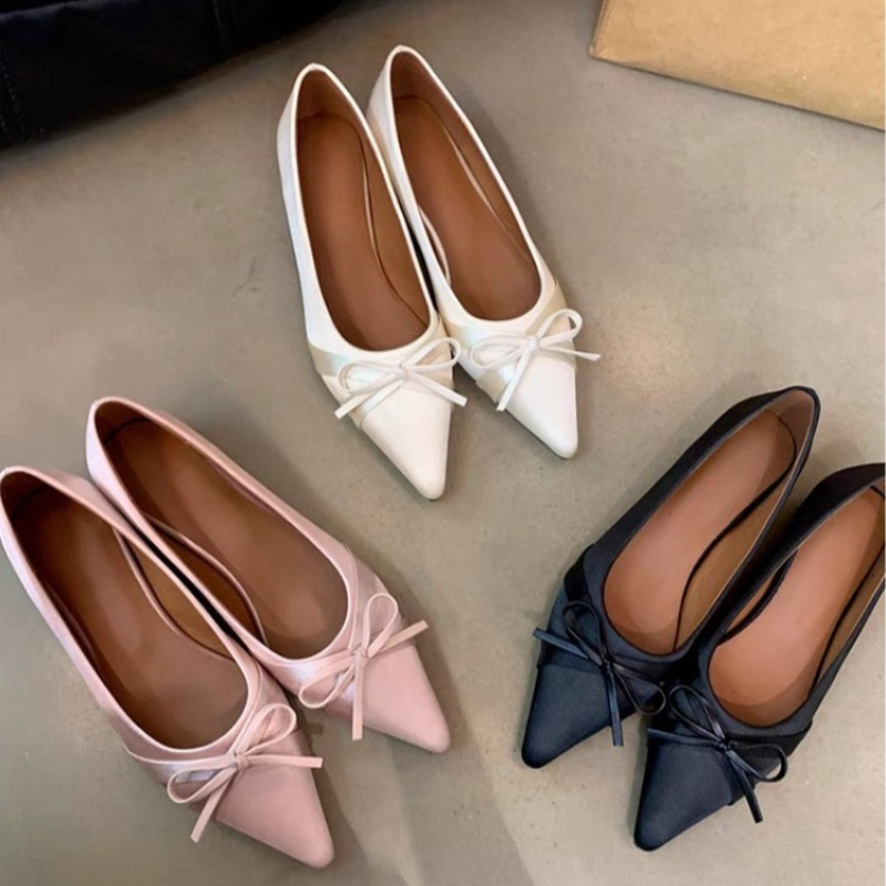 Square Toe Mule - Summer New Style Chiffon Fashion Sweet