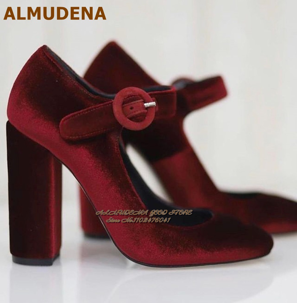 ALMUDENA Burgundy Grey Velvet  - đánh giá và giá Women'S Shoes Burgundy