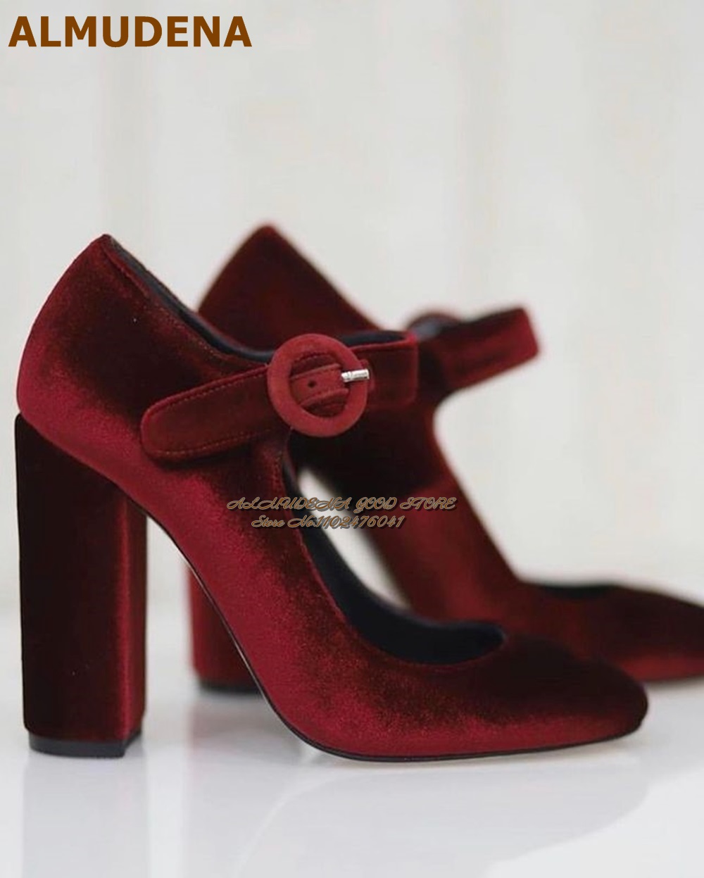ALMUDENA Burgundy Grey Velvet  - đánh giá và giá Women'S Shoes Burgundy