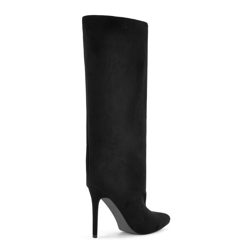 Onlymaker Black Faux Suede Kne - đánh giá và giá Women'S Shoes X Wide