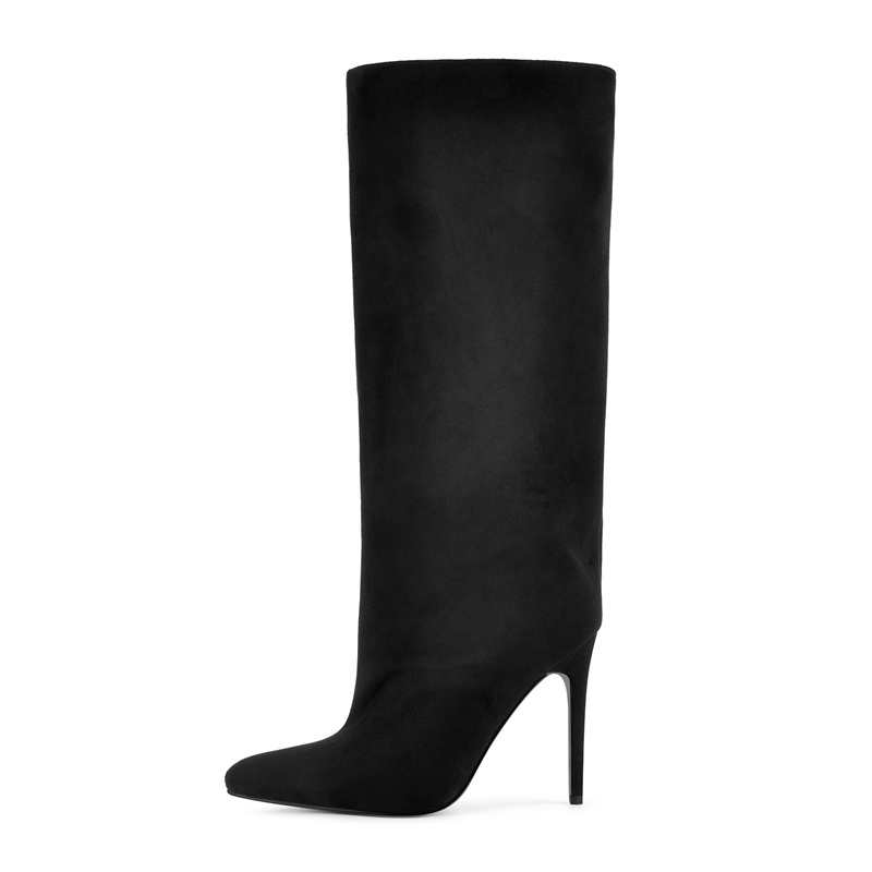 Onlymaker Black Faux Suede Kne - đánh giá và giá Women'S Shoes X Wide