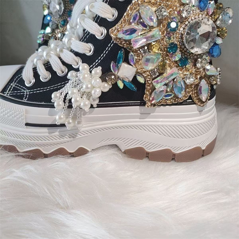Thick Sole High Top Nailed Bea - đánh giá và giá Women'S Shoes Hands Free