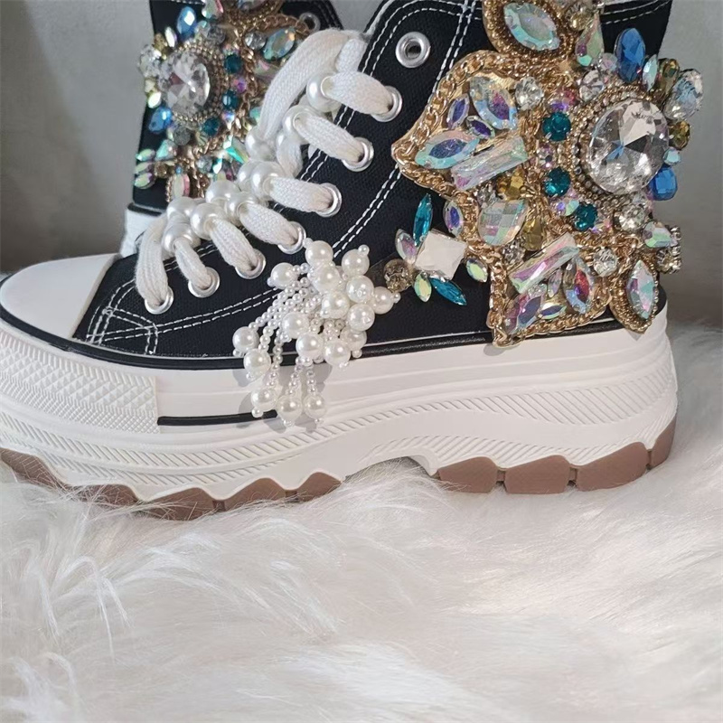 Thick Sole High Top Nailed Bea - đánh giá và giá Women'S Shoes Hands Free