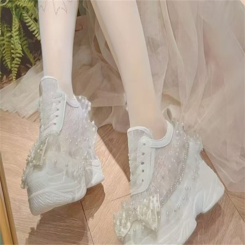 Thick bottom lace ribbon rhine - đánh giá và giá Women'S Shoes Hands Free