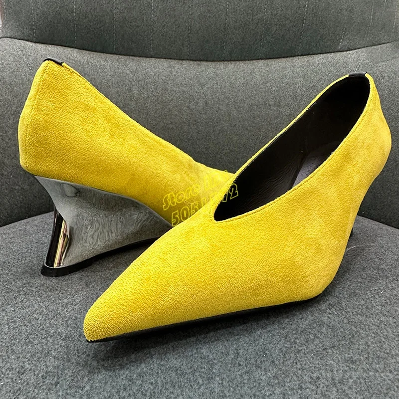 Red Suede Slip On Pumps Wedges - đánh giá và giá Women'S Shoes Burgundy