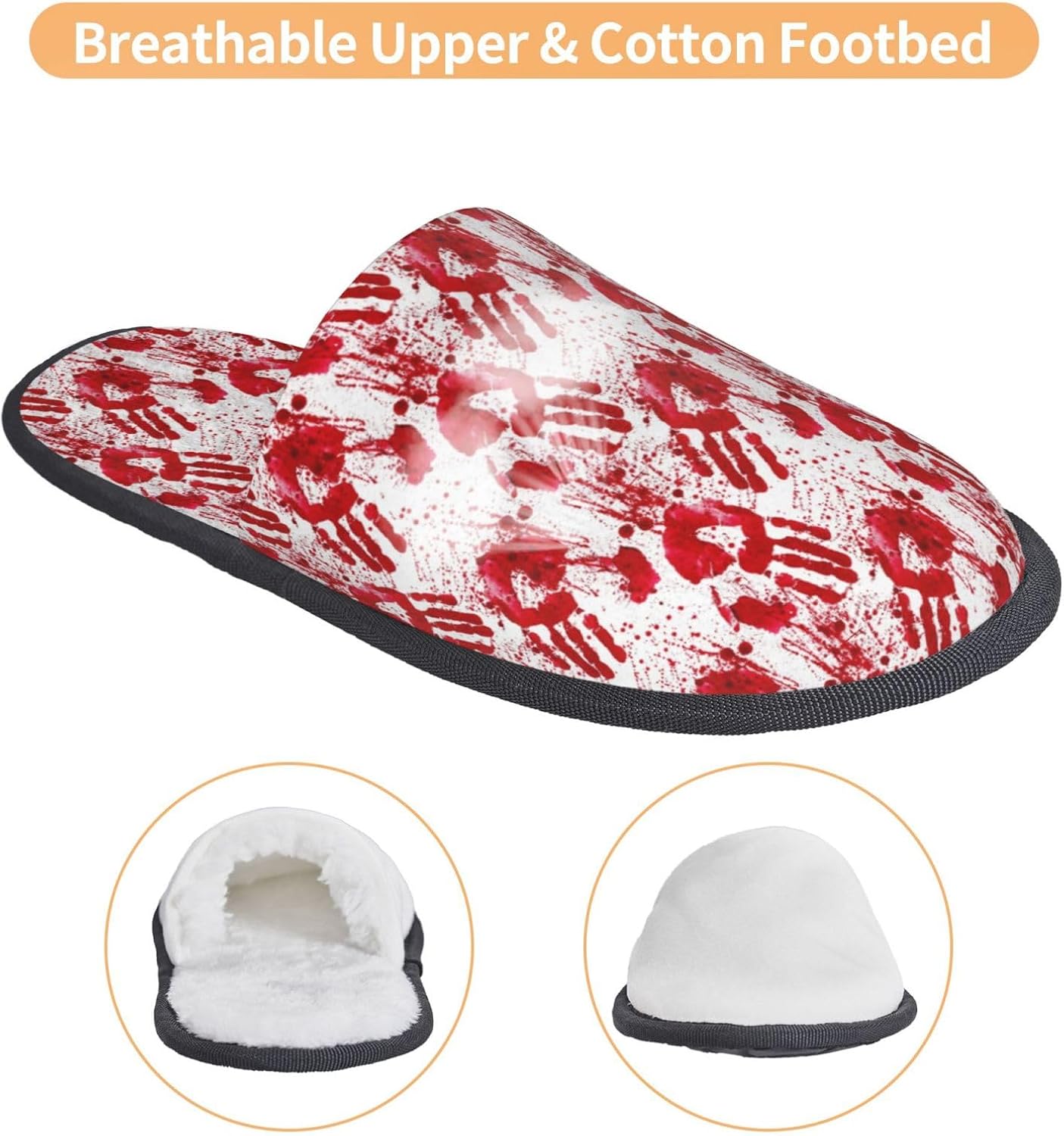 Bloody Hand Print Women Slippe - đánh giá và giá Women'S Shoes Hands Free