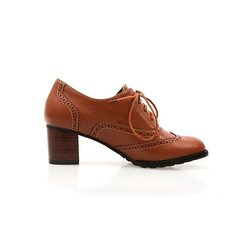 British Women Oxfords High Blo - đánh giá và giá Oxford Lace Up Women