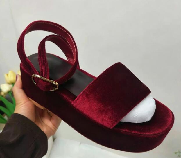 Burgundy Velvet Round Open Toe - đánh giá và giá Women'S Shoes Burgundy