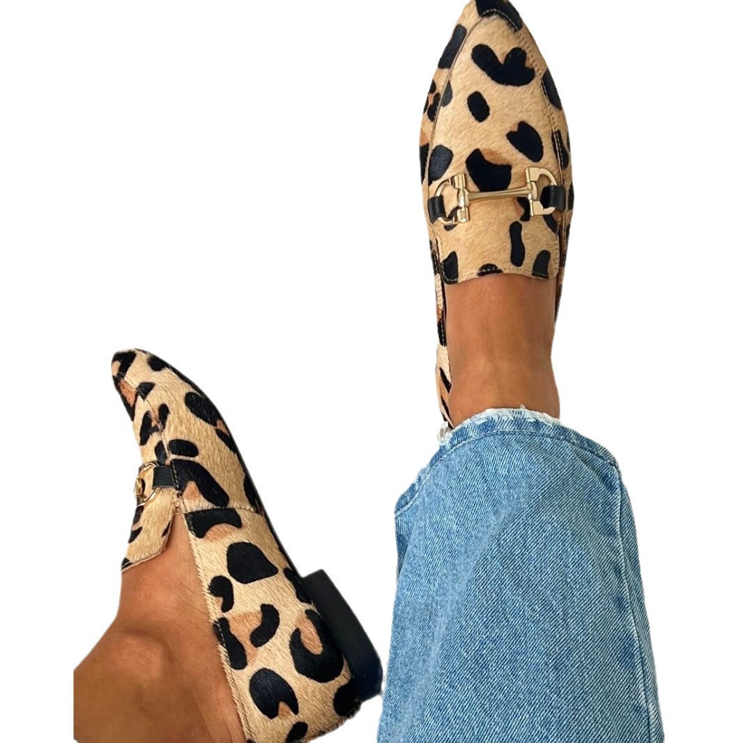 Large Size 40-43 Leopard Print - đánh giá và giá Square Toe Mule
