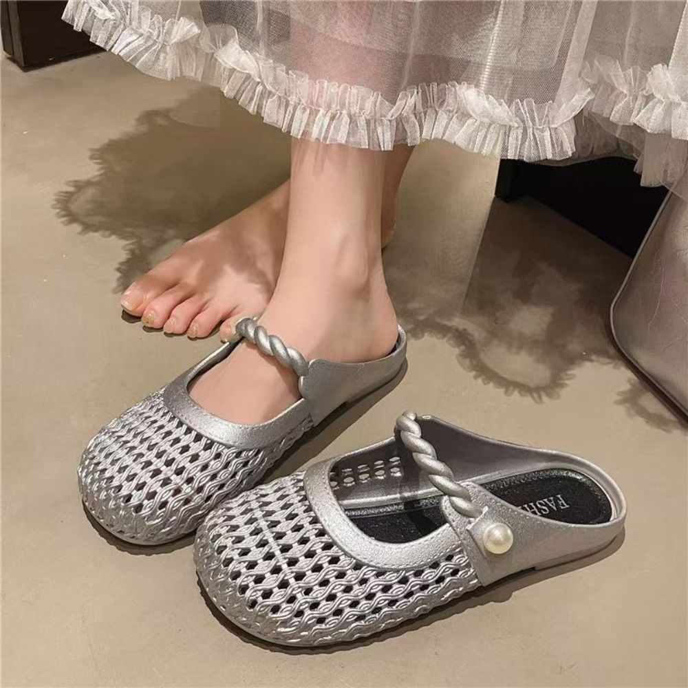 Breathable Baotou Half Slipper - đánh giá và giá Women'S Shoes Hands Free