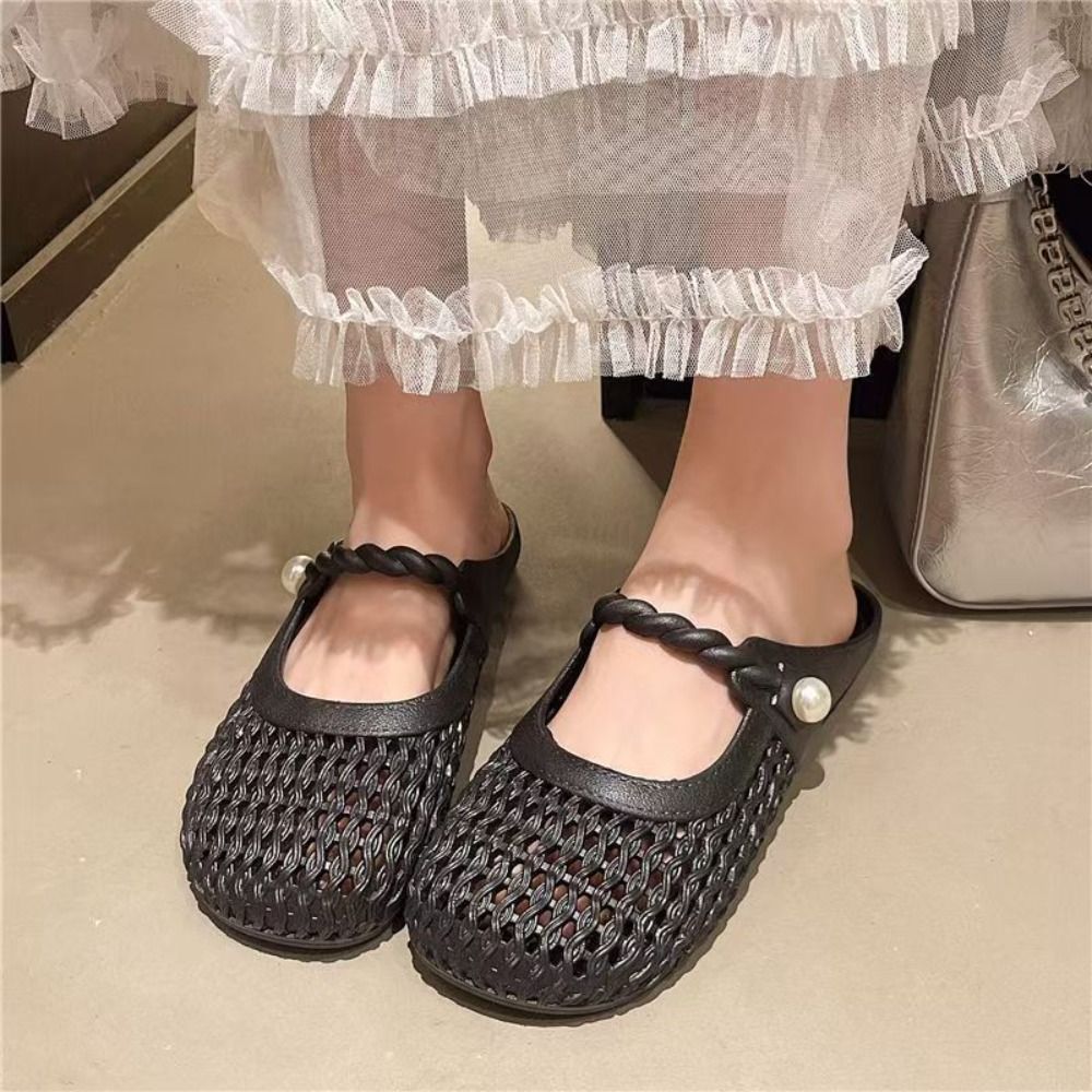 Breathable Baotou Half Slipper - đánh giá và giá Women'S Shoes Hands Free