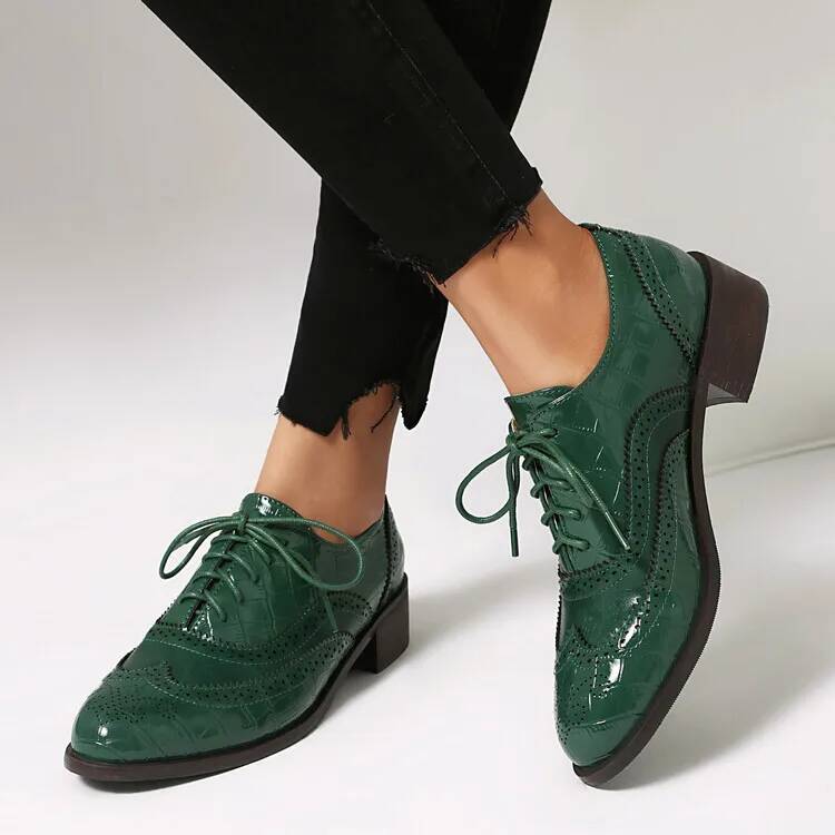 Lace Up Low Heels Women's Sing - đánh giá và giá Oxford Lace Up Women