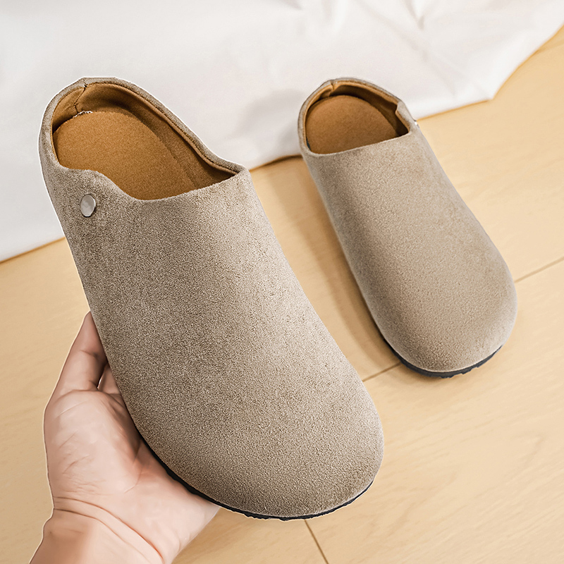 Men Suede Leather Slippers Mul - đánh giá và giá Women'S Shoes With Arch Support