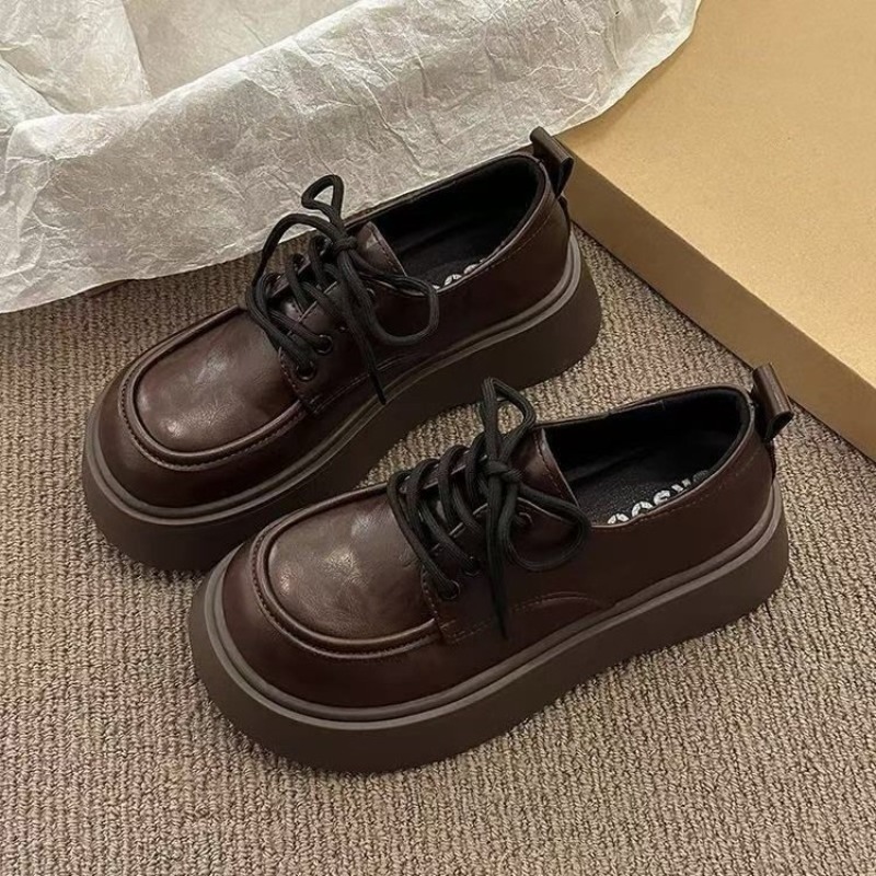 Women Vintage Brown Lace‑up Pl - đánh giá và giá Oxford Lace Up Women