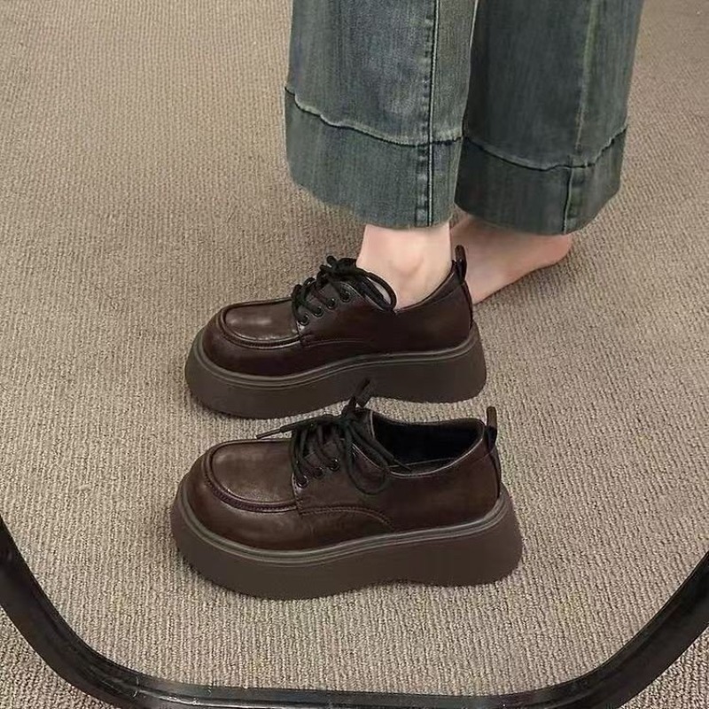Women Vintage Brown Lace‑up Pl - đánh giá và giá Oxford Lace Up Women