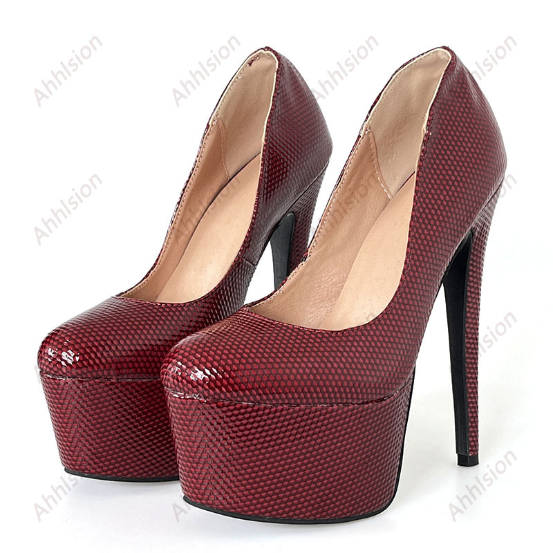 Ahhlsion New Women Platform Pu - đánh giá và giá Women'S Shoes Burgundy