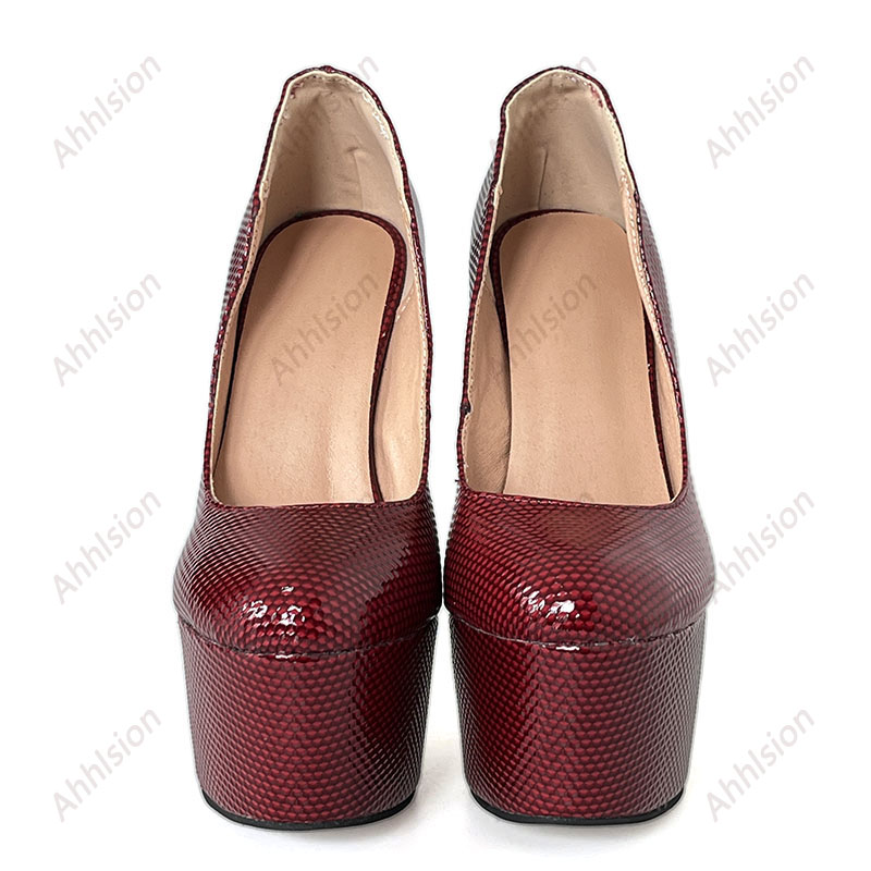 Ahhlsion New Women Platform Pu - đánh giá và giá Women'S Shoes Burgundy