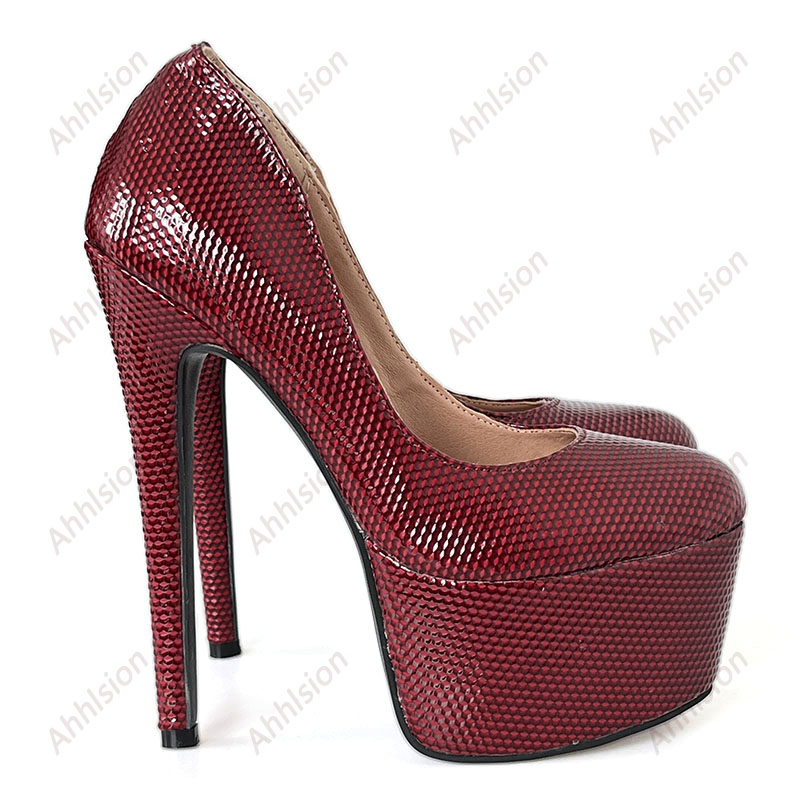 Ahhlsion New Women Platform Pu - đánh giá và giá Women'S Shoes Burgundy