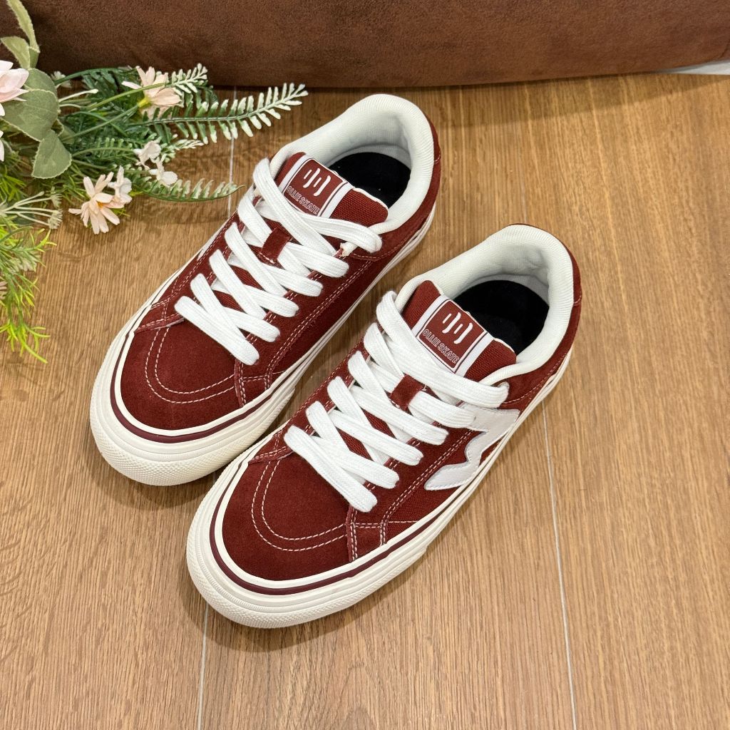 Ollieskate Burgundy Suede Canv - đánh giá và giá Women'S Shoes Burgundy