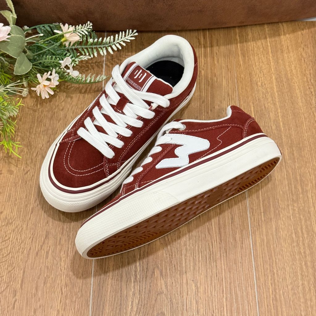 Ollieskate Burgundy Suede Canv - đánh giá và giá Women'S Shoes Burgundy