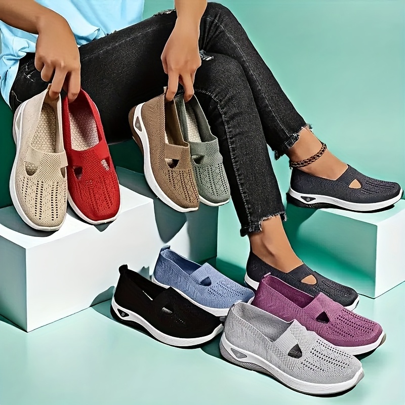 Womens Spring Summer Knit Slip - đánh giá và giá Women'S Shoes With Arch Support