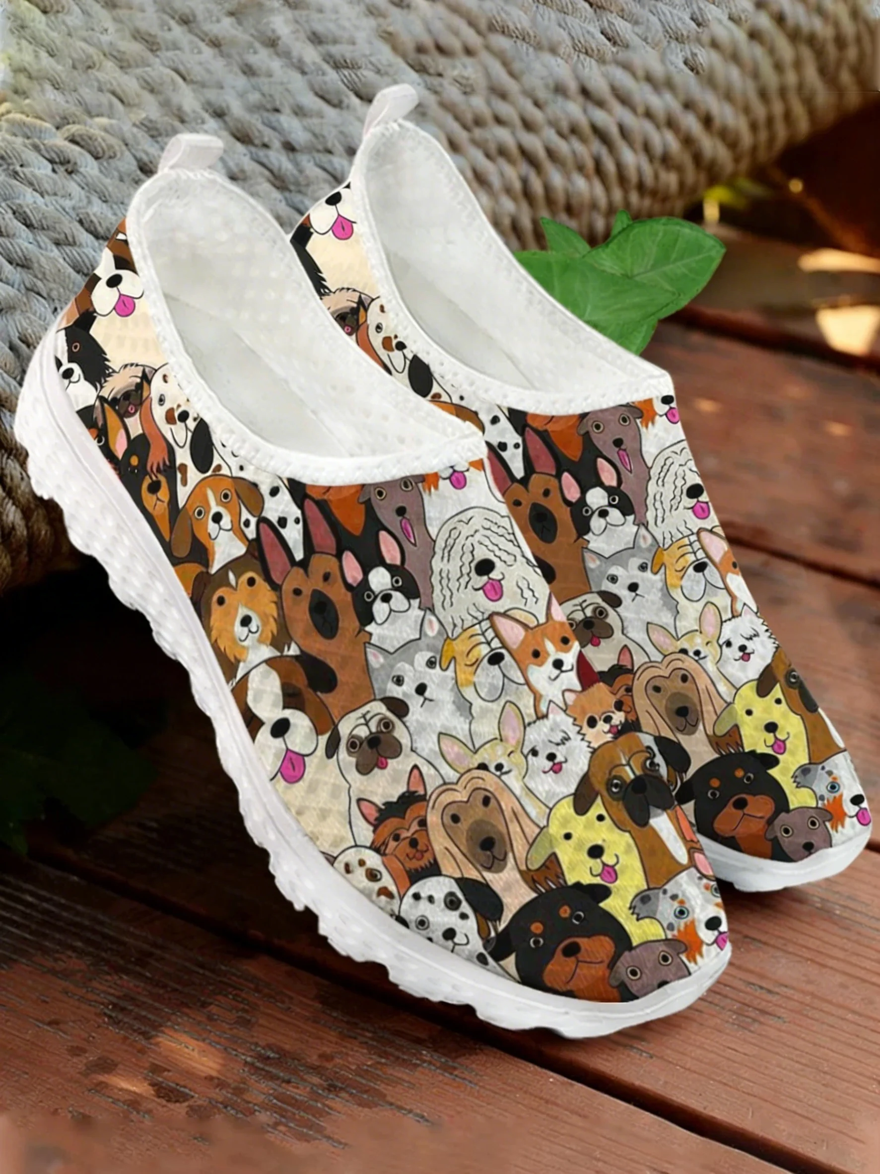 Lovely Cartoon Dog Design Mesh - đánh giá và giá Women'S Shoes For Tennis