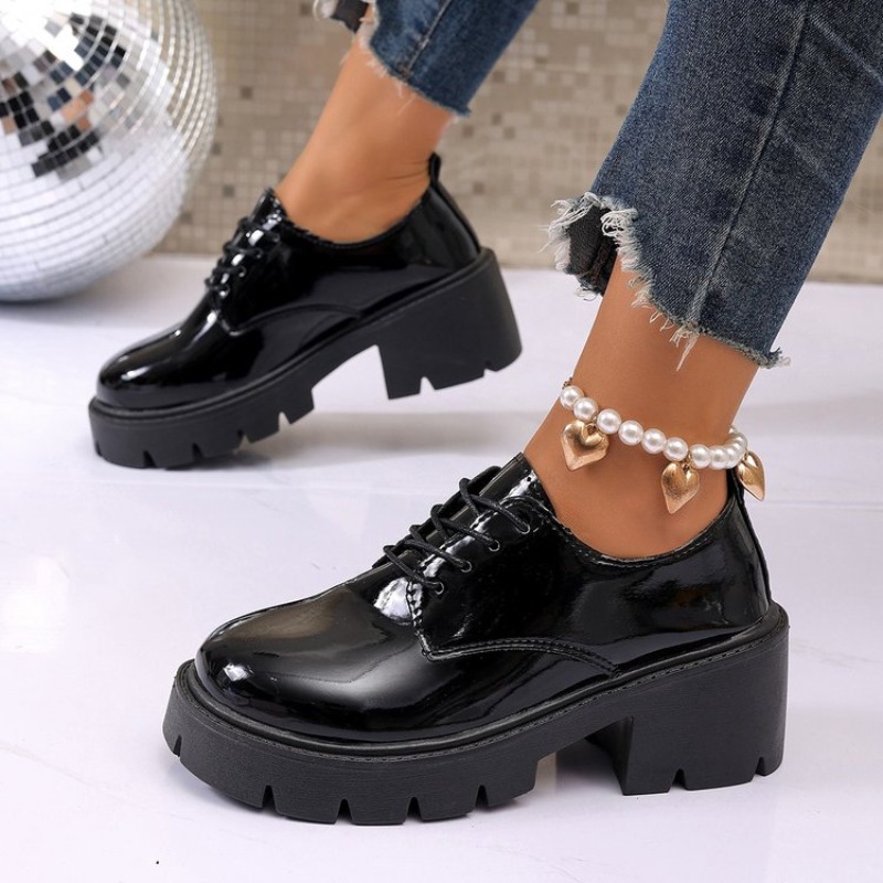 2026 New  Women Spring  Black  - đánh giá và giá Oxford Lace Up Women