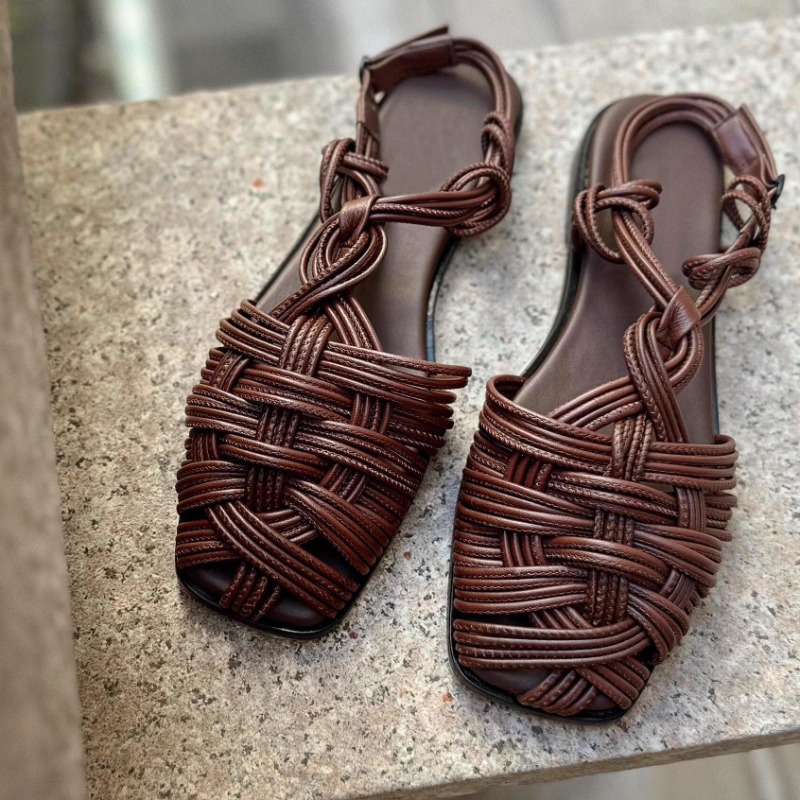 Vintage Hand-woven Flat-bottom - đánh giá và giá Women'S Shoes Hands Free