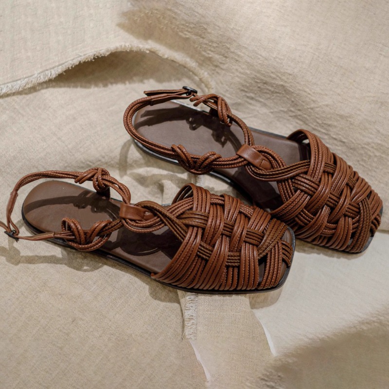 Vintage Hand-woven Flat-bottom - đánh giá và giá Women'S Shoes Hands Free
