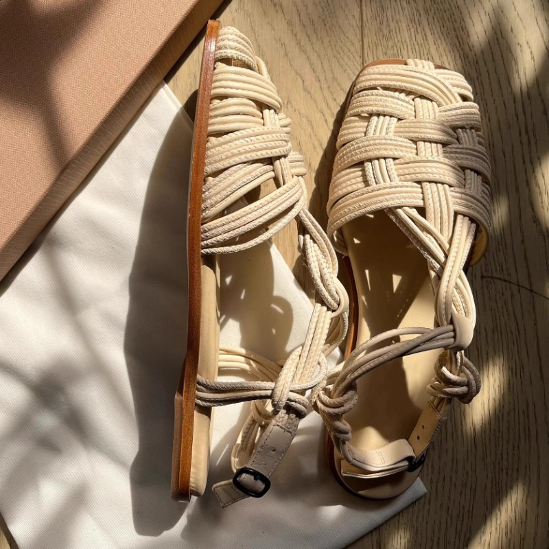 Vintage Hand-woven Flat-bottom - đánh giá và giá Women'S Shoes Hands Free